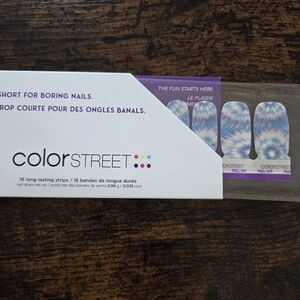 Color Street Blue and Purple Tie-Dye Nail Strips - Indigo Burst